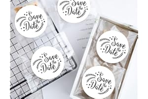 ZLKAPT 120Pcs Save the Date Stickers Engagement Party Invitation Stickers Seals Wedding Party Favors Label Stickers