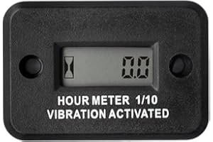 Honor Meet Digital Wireless Vibration Activated Hour Meter,Maintenance Reminders,Waterproof Design for Gasoline Powered Lawn 