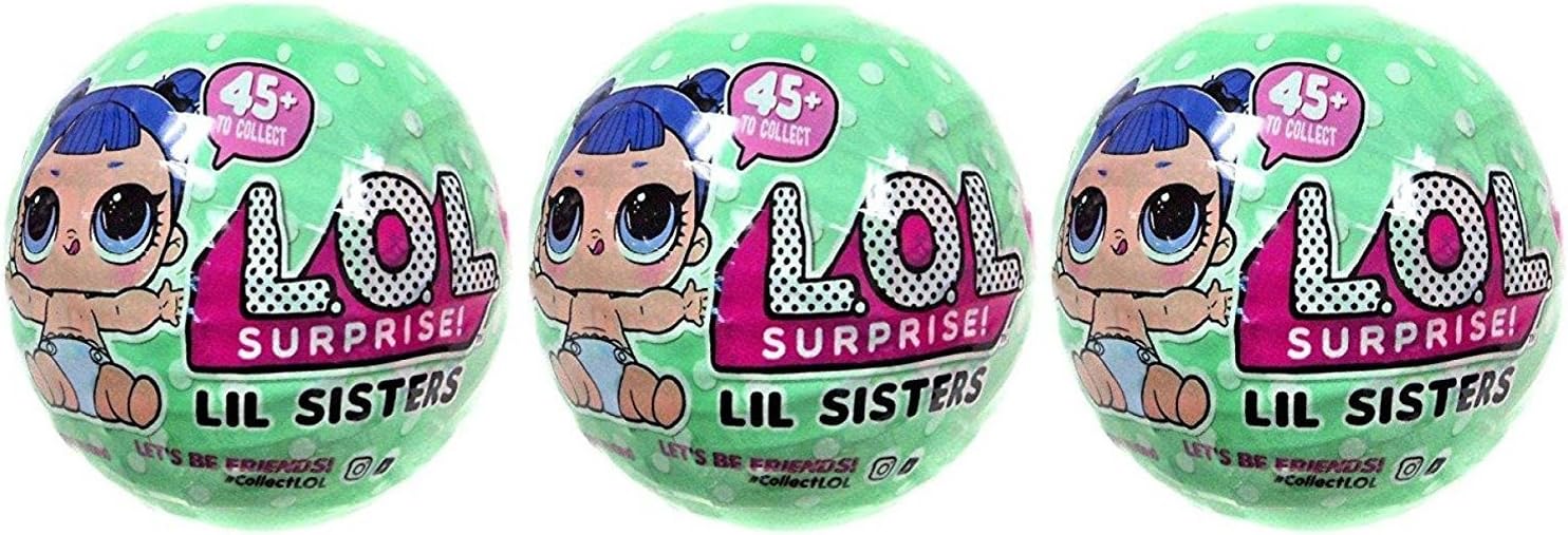 LOL Surprise Lil Outrageous Littles Lil Sisters Series 2 Lets Be Friends Mystery Pack Wave 2 - Pack of 3