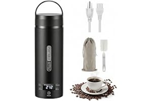VAMBRIZO Portable Kettle Travel - 450ml Mini Electric Kettle with Temperature Control, Compact Travel Kettle for Hotel Office