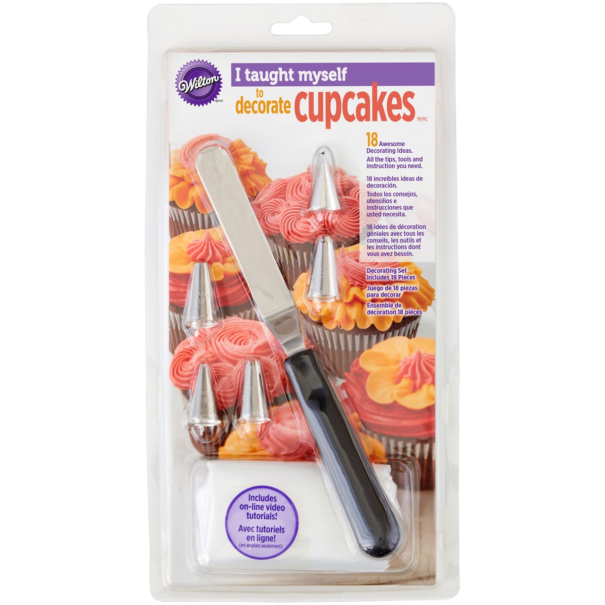 Wilton 2104-7552 Taught Myself Buttercream Decorating Cupcake Set, Plastic, Multicolour