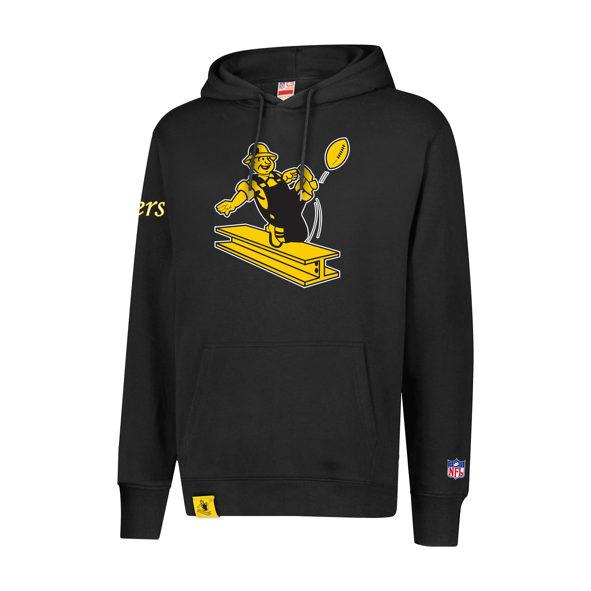 Ultra Game Mens NFL Official Super Soft Throwback Hoodie Sweatshirt, Pittsburgh Steelers, Thorwback, XX-Large Image