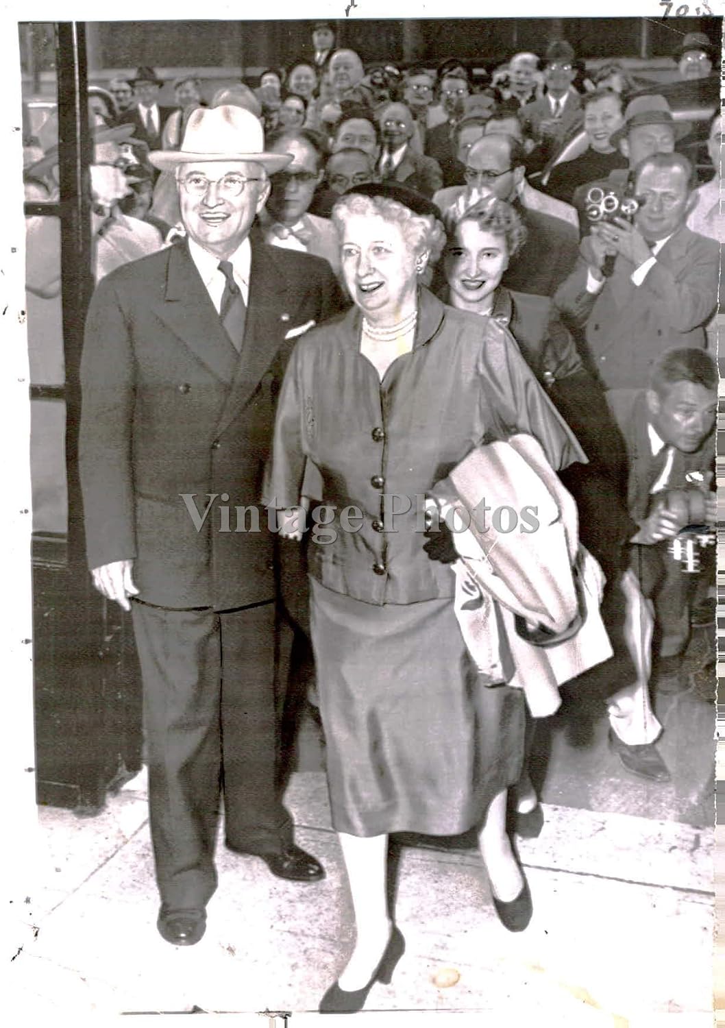 Vintage Photos 1953 Politics Harry Truman Bess Steve Mitchell Chicago Il Home 6X8