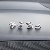Mini Schnauzer Dashboard Decorations, Cute Dog Car Decor Dash Accessories | 4 Pcs Mini Dog Dashboard Accessories Schnauzer Gifts for Women
