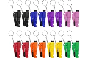 LECART 16 Pcs Car Escape Tools with Seatbelt Cutter Wimdow Breaker Whistle Keychain 3 in 1 Design Emergency Vehicle Safety Tool Must Have for Car Owner