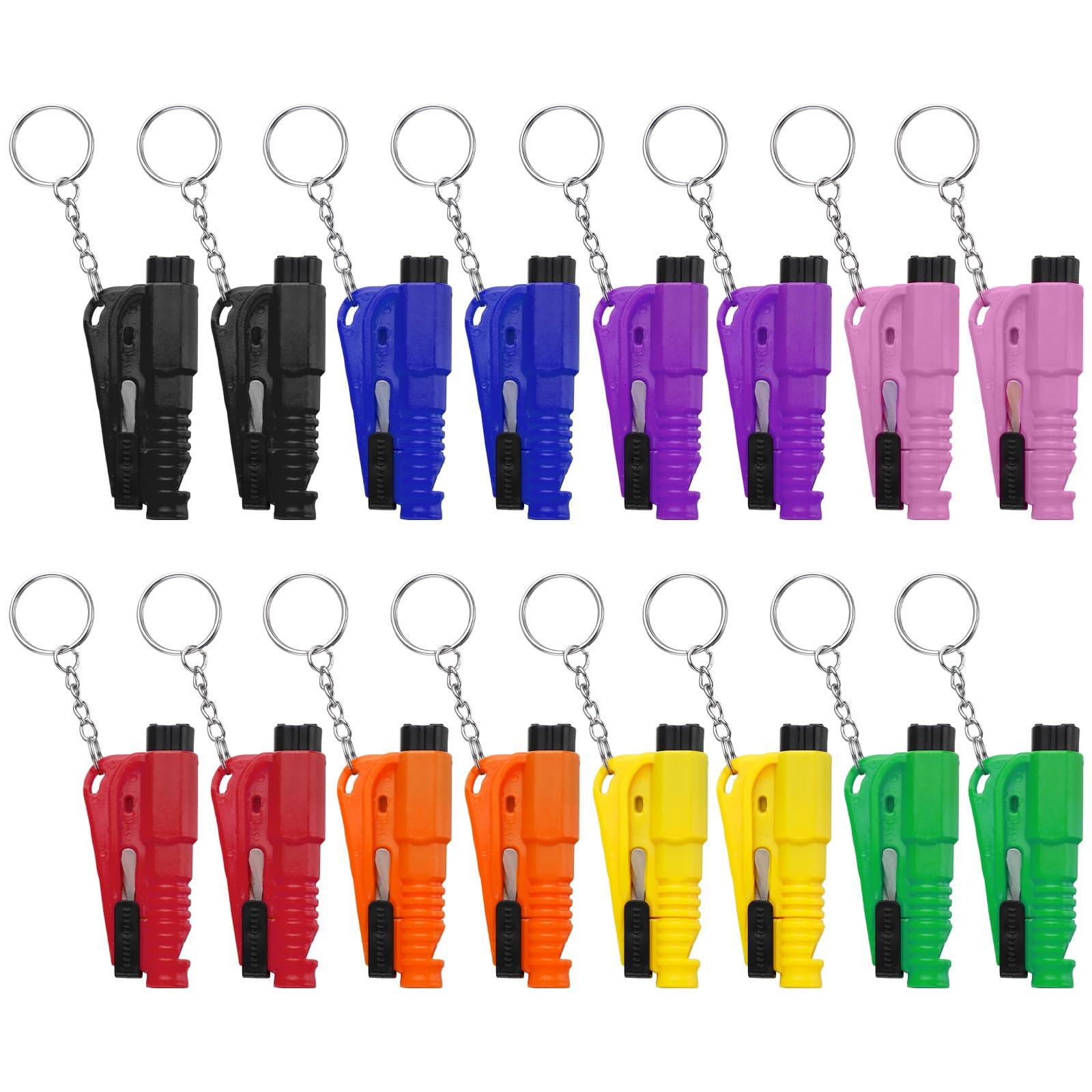 Photo 1 of LECART 16 Pcs Car Escape Tools with Seatbelt Cutter Window Breaker Whistle Keychain 3 in 1 Design Emergency Vehicle Safety Tool 