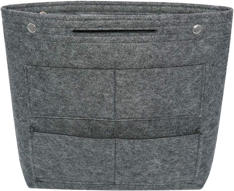 VANCOREVANCORE Felt Tote Handbag Purse Pocketbook Organizer Insert Divider Shaper Bag in Bag (Dark Gray)