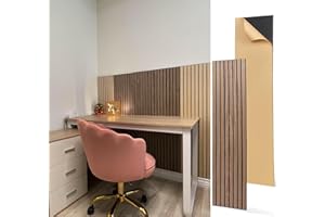 URBAN DECOR MAGICWOOD Urban Decor Acoustic Wood Veneer Wall Panels for Interior Decor in Homes, Offices, Studios. 3D Wood Wall Decor, Acoustic Dampening, Mens Room Decor, Gaming Areas, TV Walls (4-Pack) (Oak)