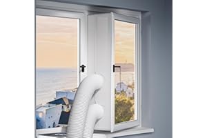 LOVIGA 300CM(118") Portable AC Window Seal, Casement Window Vent Kit Seal Kit for Portable Air Conditioner & Ventilation Syst