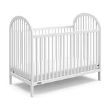 Graco Olivia Convertible Crib (White) – GREENGUARD Gold Certified, 100% Solid Wood, Fits Standard Crib Mattress, Converts to Toddler Bed and Daybed, 4 Adjustable Mattress Heights