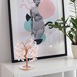 Jovivi Natural Rose Quartz Crystal Tree Tumbled