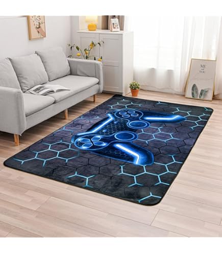 PlayStation ラグマット Amazon.com: PlayStation Square Rug Controller Icons Design