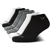 Reebok Boys Ankle Socks - 6 Pack Moisture-Wicking Low Cut Athletic Low Cut Socks for Boys with Arch Support (Sizes: S-L)