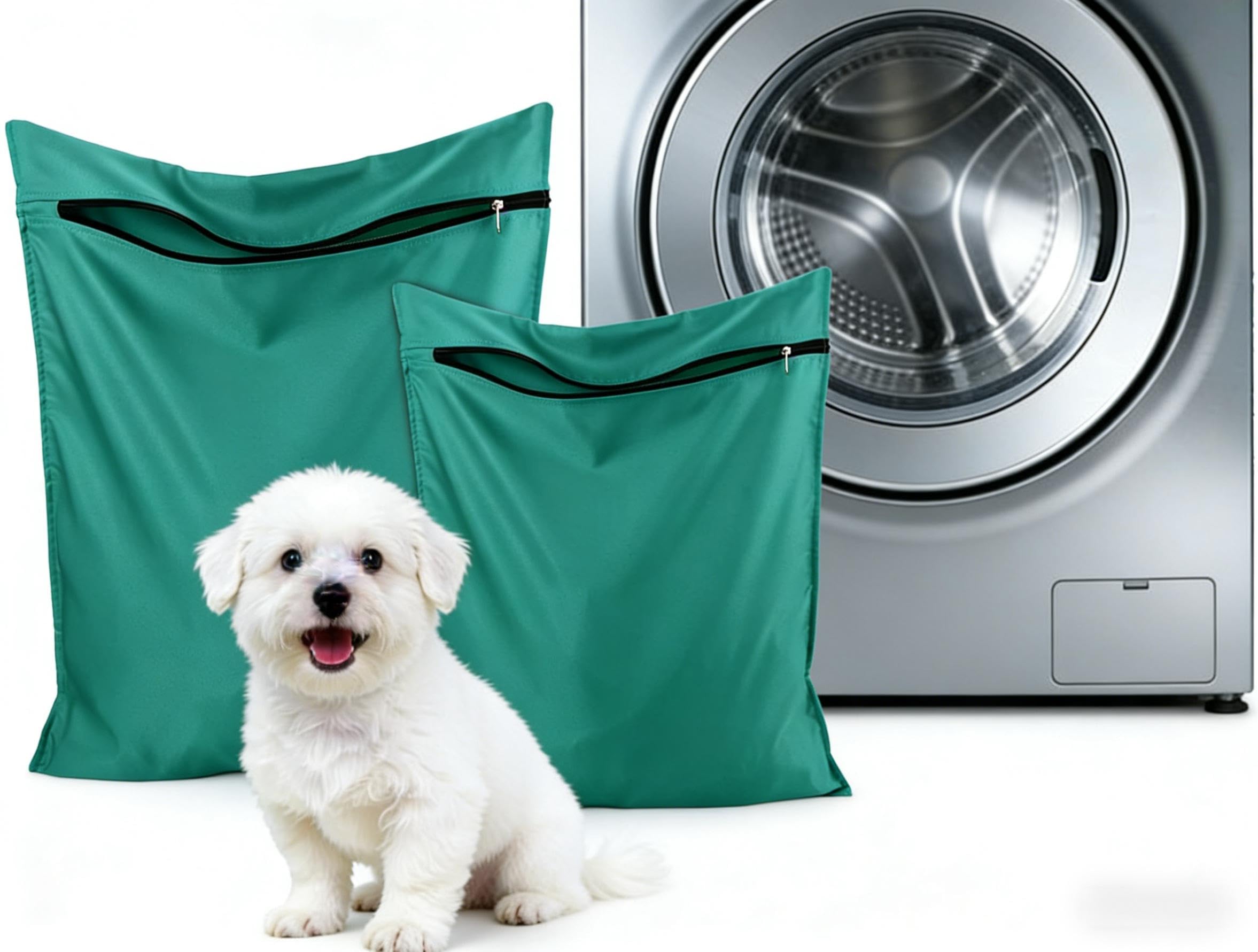 eROOSY 2 x Pet Laundry Bag with Zipper, Laundry Bag for Pets 55 * 60cm and 70 * 80cm Laundry Washing Bag Pets for Pets Clothes, Blankets