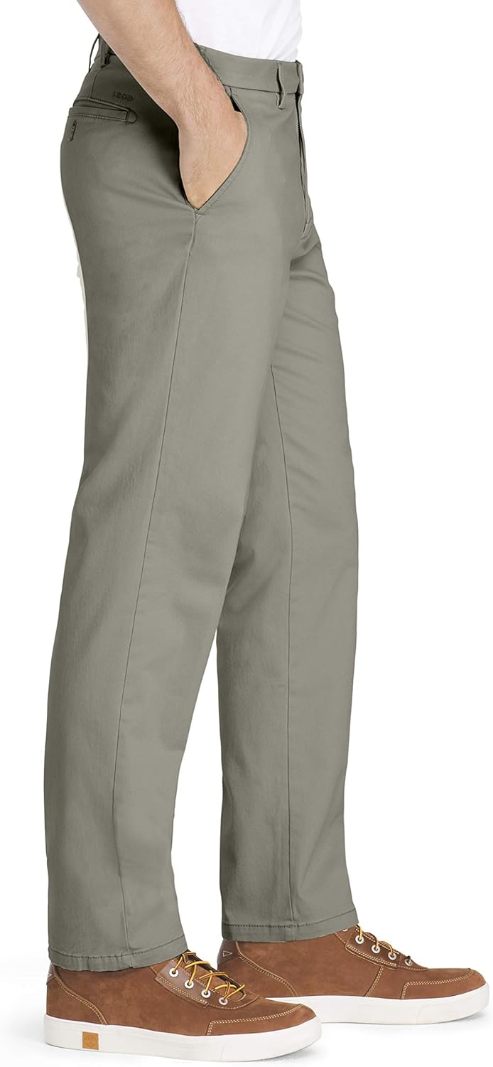 IZOD Men's Saltwater Stretch Flat Front Straight Fit Chino Pant at  Men’s Clothing store