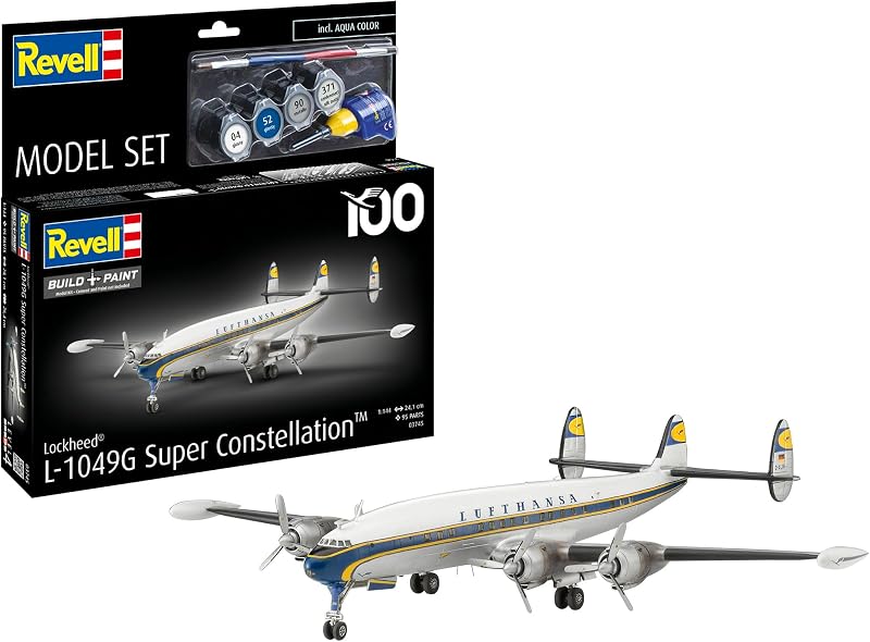 Lockheed L.1049G Super Constellation Luf 63745 Maquette en plastique non construit/non peint à l'échelle 1/144 avec accessoires