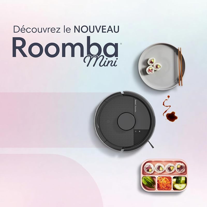 Roomba Mini Robot aspirateur et Laveur + Base AutoEmpty, Noir
