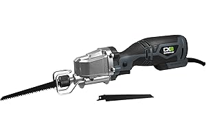 Construx 5-Amp Corded Compact Reciprocating Saw - Variable Speed - 0 to 3500 SPM Reciprocating Stroke - Tool-Free Blade Chang