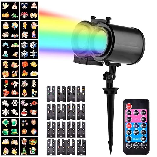 gaeruite Luces Doble del proyector de los Tubos de la Navidad ...