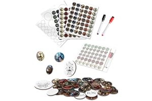 CZYY RPG Dry Erase Token Set - 192 PCS | Reusable Blank Tokens, Creature Tokens, 5E Class Characters with Maker Pens | Ideal for DND, Pathfinder, TTRPGs, MTG & Board Game