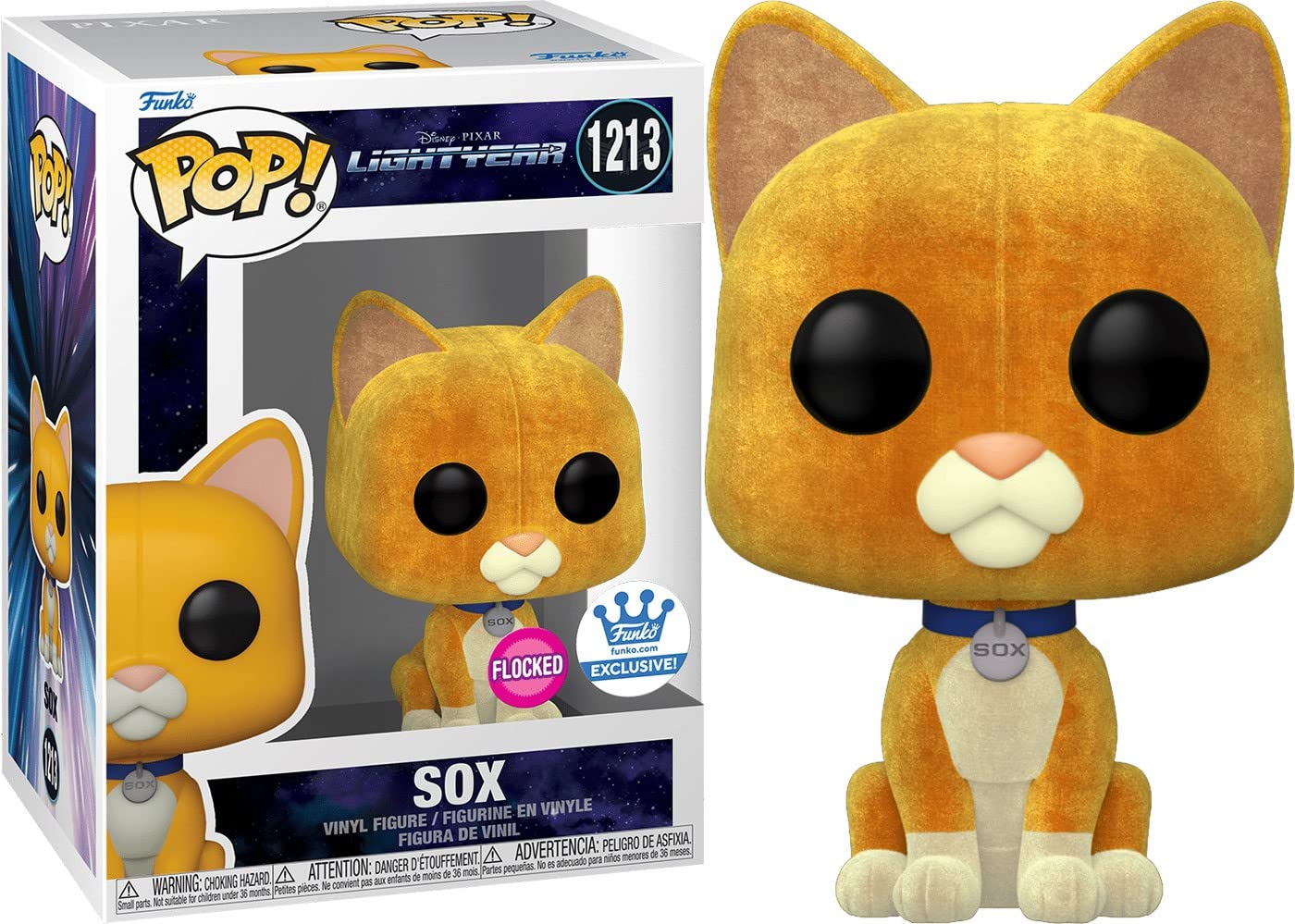 Funko 65005 Pop! Disney: Pixar Lightyear - Sox (Flocked Exclusive) #1213, Orange