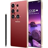 WWT 26 Ultra Unlocked Phone,Android 15 12+512GB Smartphone,Built in Pen The Phone,Cell Phone Battery 7000mAh 6.99" HD Screen,Dual SIM/5G/Face ID/Fingerprint Lock/GPS (Wine Red)
