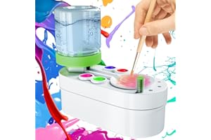 AMIABLING Paint Brush Cleaner, Paint Station for Kids Water Circulation Washable Paint Brush Cleaners Tool Art Supplies for Kids 6 7 8 9 10 11 12 Year Old, Christmas&Birthday Gifts for 6-12 Year Old