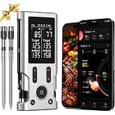 TEMMIO Wireless Meat Thermometer Digital 2 Probes with Smart App Alert | 800FT Bluetooth Food Thermometer, NIST &plusmn;0.5&deg;F Accuracy, Standalone LCD Magnetic Base, IP67, BBQ, Oven, Smoker, Air Fryer