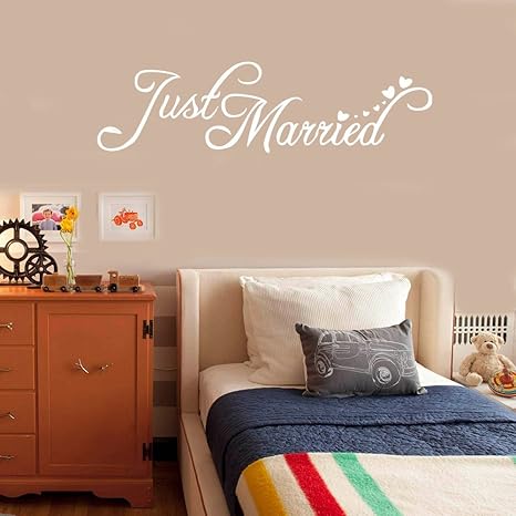 Amazon ポスター ウォールステッカー シール式ステッカー 結婚祝い 飾り 約55 20cm 結婚披露宴 結婚式 ウェディング 英語 ガラス 窓 壁デコ 北欧 はがせる インテリア オンライン通販