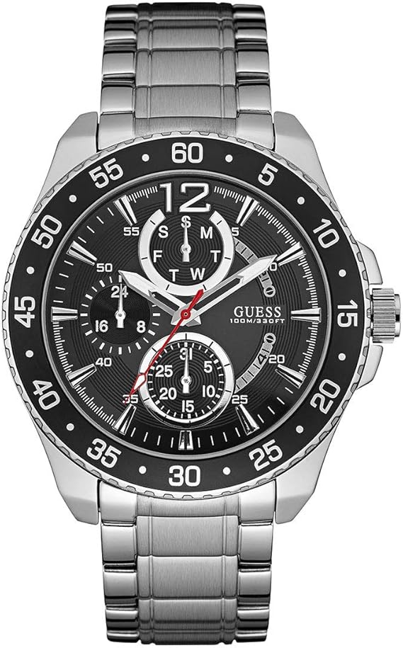 Amazon ゲス アナログ クオーツ メタルバンド 黒文字盤 ブラック W0797g2 メンズ 腕時計 メンズ腕時計 腕時計 通販