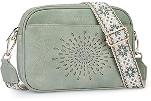 APHISON Quilted Crossbody Bags for Women Trendy,Vegan Leather Small Crossbody Purses Shoulder Handbags with Adjustable Strap