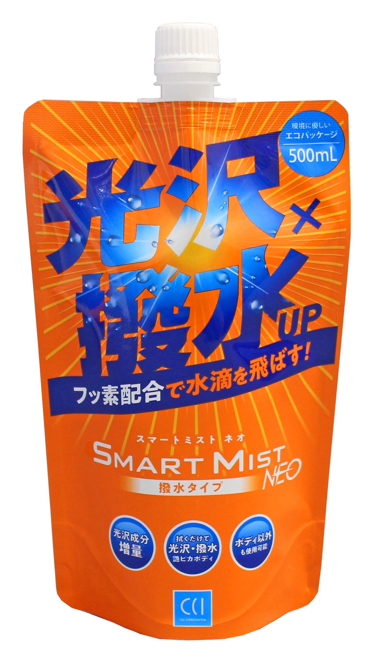 CCI 車用 ガラス系ボディコーティング剤 スマートミストNEO 詰め替え500ml W-208 撥水タイプ商品画像