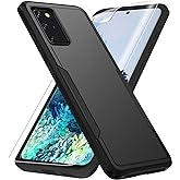 for Galaxy S20 Plus Case, with HD Screen Protector [Military Grade Drop Tested] Heavy-Duty Tough Rugged Shockproof Protective Case for Samsung S20 Plus, Black