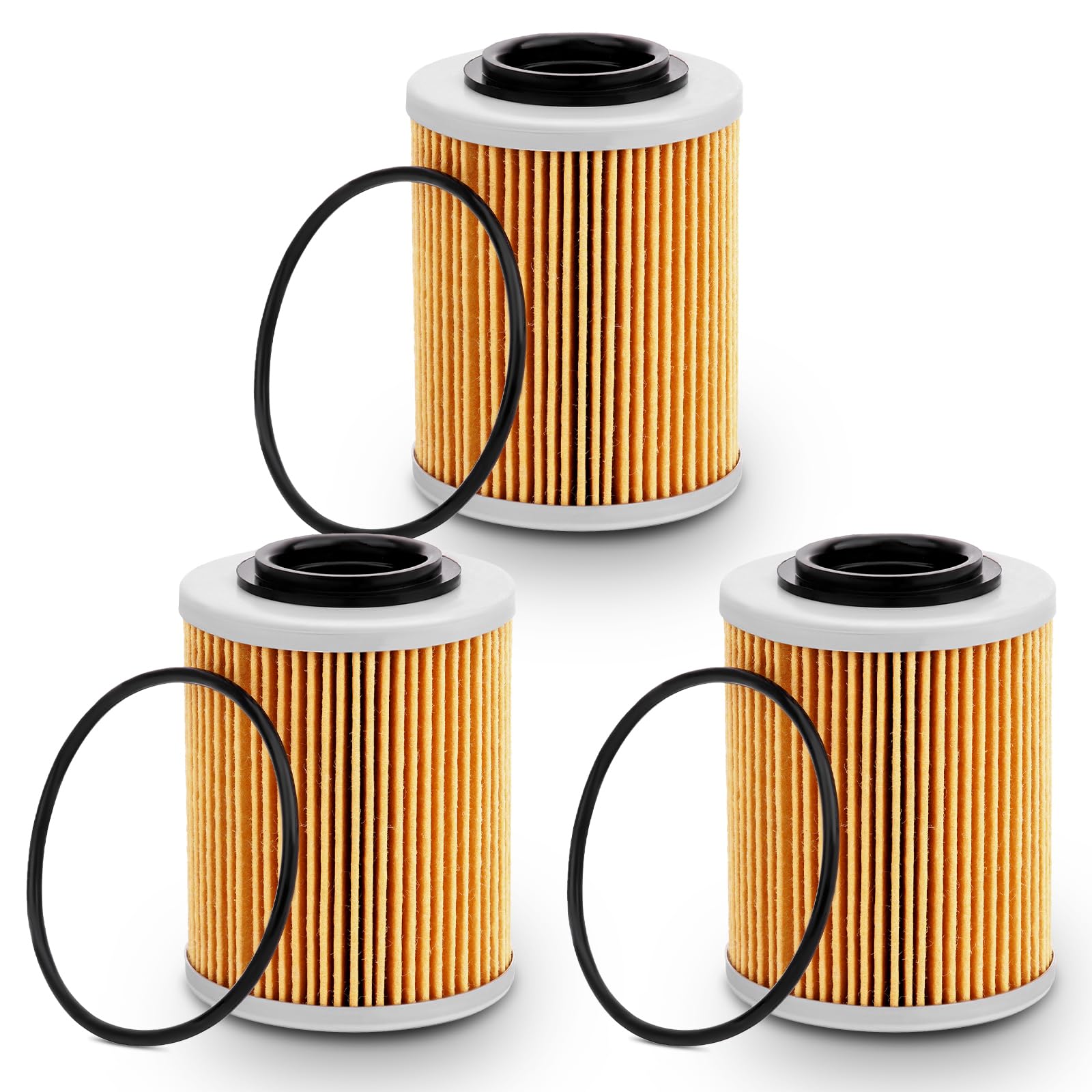 Photo 1 of Fhsjxr 3pcs 956123 Oil Filter 420956120 for Can Am Maverick X3 Max Turbo R RR DS RS XRC XMR XRS XDS DPS 2017-2023, Ryker STD 600 900 ACE Sea-Doo Ski-Doo Spark 2 Up 3 Up SBT, 420256188 with O-Rings
