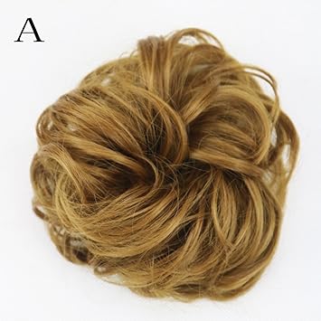 Curly Messy Bun Brown Bun Hair Extensions Hairpieces Blonde Hair
