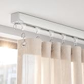 Ceiling Curtain Track, 6-9 Ft Adjustable Heavy Duty Room Divider Track | No Cutting Required | Smooth, Snag-Free Rolling | 60 lb Capacity | Premium Aluminum | All Hardware &amp; Screwdriver Included
