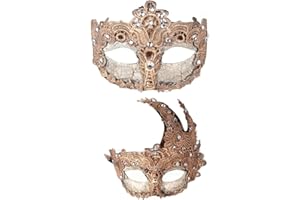 YU FENG Venetian Masquerade Mask for Women Couples Besties-Prom,Balls,Mardi Gras,Halloween and Parties Costume Mask