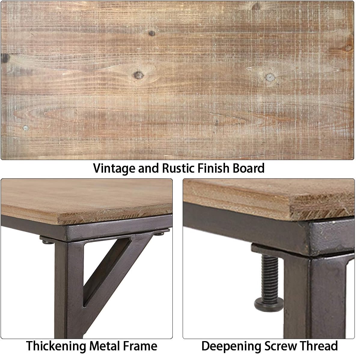 C Shaped Couch Laptop End Side Table, Slide Under Sofa Bed Table with Wood Top for Living Room Bedroom: Kitchen & Dining