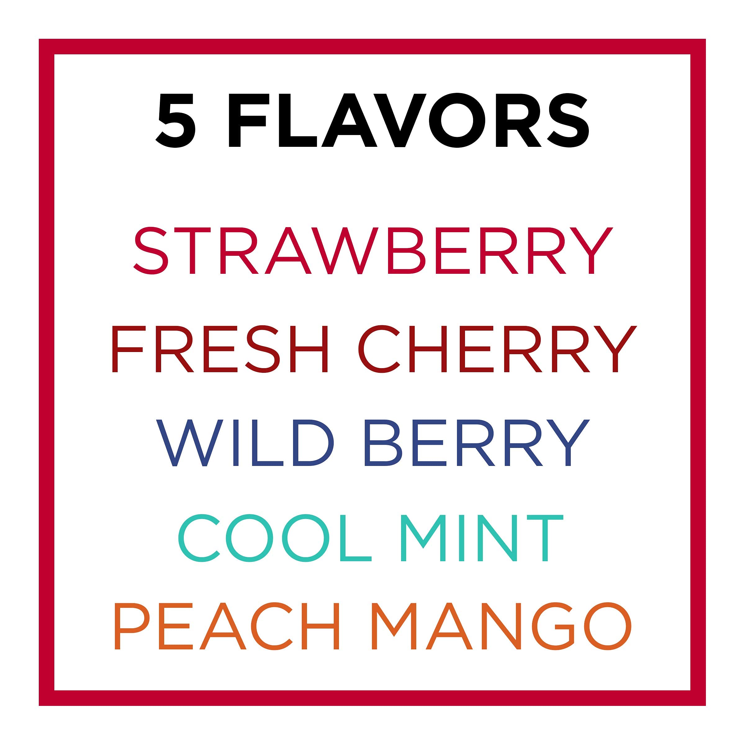 Carmex Daily Care Minis Moisturizing Lip Balm Tubes with SPF 15, Strawberry, Cool Mint, Wild Berry, Peach Mango and Fresh Cherry Lip Balm Pack - 0.18 OZ Each, 5 Count