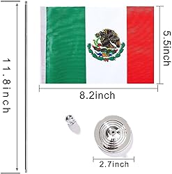 WXTWK 2 Pack Mexico Flag Mexican Desk Flag Small