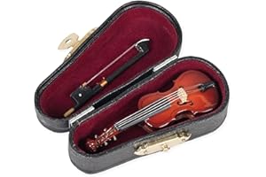Broadway Gift Co. Cello Miniature Replica Mahogany Tone 1.5 x 3 Resin Stone Tabletop Figurine