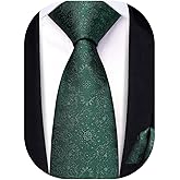 Hi-Tie Boys Ties Self Tie Silk Striped Kids Necktie and Pocket Square Set Paisley Boys Tie for Age 8-11 Wedding