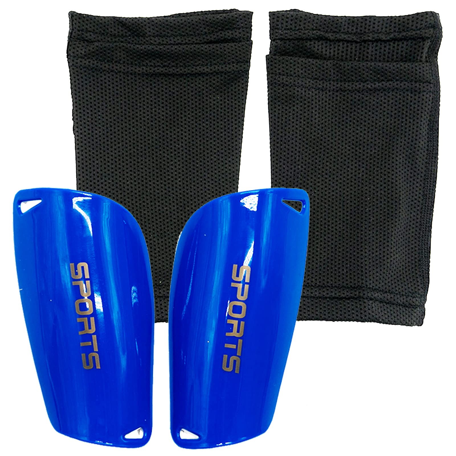 Football Shin Guards, Shin Guards Pads + High Elastic Sleeves, Youth Boys Girls Shin Pad Sleeves for Football Games, EVA Cushon Protection Reduce hit & Injuries