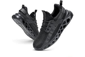 Furuian Steel Toe Sneakers for Men Women Lightweight Safety Shoes Comfortable Puncture Proof Slip On Indestructible Work Shoes