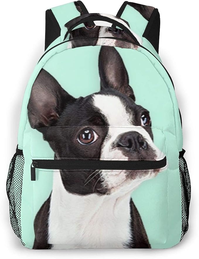 Backpack For Men Women, Boston Terrier Casual Daypack Travel School