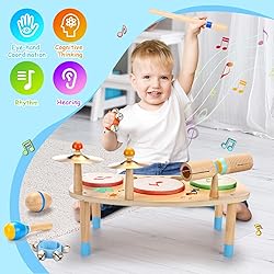 OATHX Kids Drum Set - 11 in 1 Musical Instruments