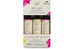 BACH FLOWER REMEDIES Bach Original Flower Remedies, Hope & Joy Trio Kit, for Comfort & Optimism (Non-Alcohol Formula), Natural Homeopathic Flower Essence, Vegan, 3 x 10mL Droppers