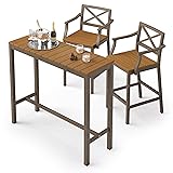 Cozyman Outdoor Bar Height Table and Chairs Set, 3