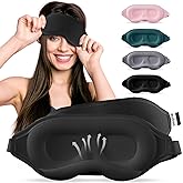 Audree Eye Mask for Sleeping - 3D Contoured 100% Sleep Mask Light Blocking | Eyemask for Women and Men, Zero Eye Pressure Nig