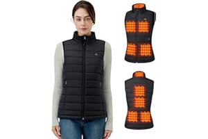GOTOBI Women's Heated Vest with 16000 mAh Battery Pack Included, 9 Zones Smart Temp Control Ergonomics Heating System